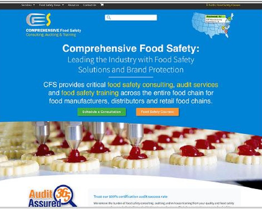 Comprehensive Food Safety e-learning website built by Etched