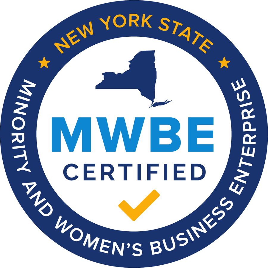 New York State MWBE Certified seal - Minority and Women&rsquo;s Business Enterprise