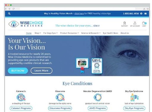 Wise Choice Medicine website